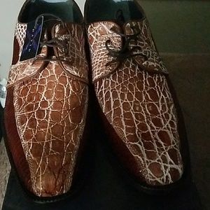 David X Crocodile And Lizard skin dress shoes men